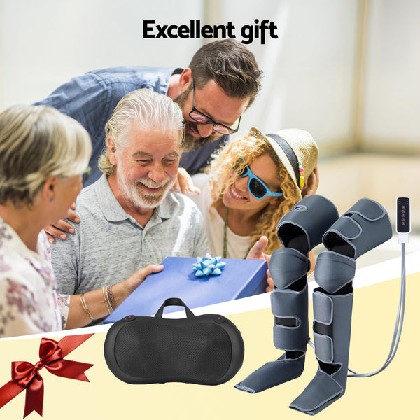 Livemor Leg Foot Massager Air Compression With Back Neck Massager Heat Awezingly