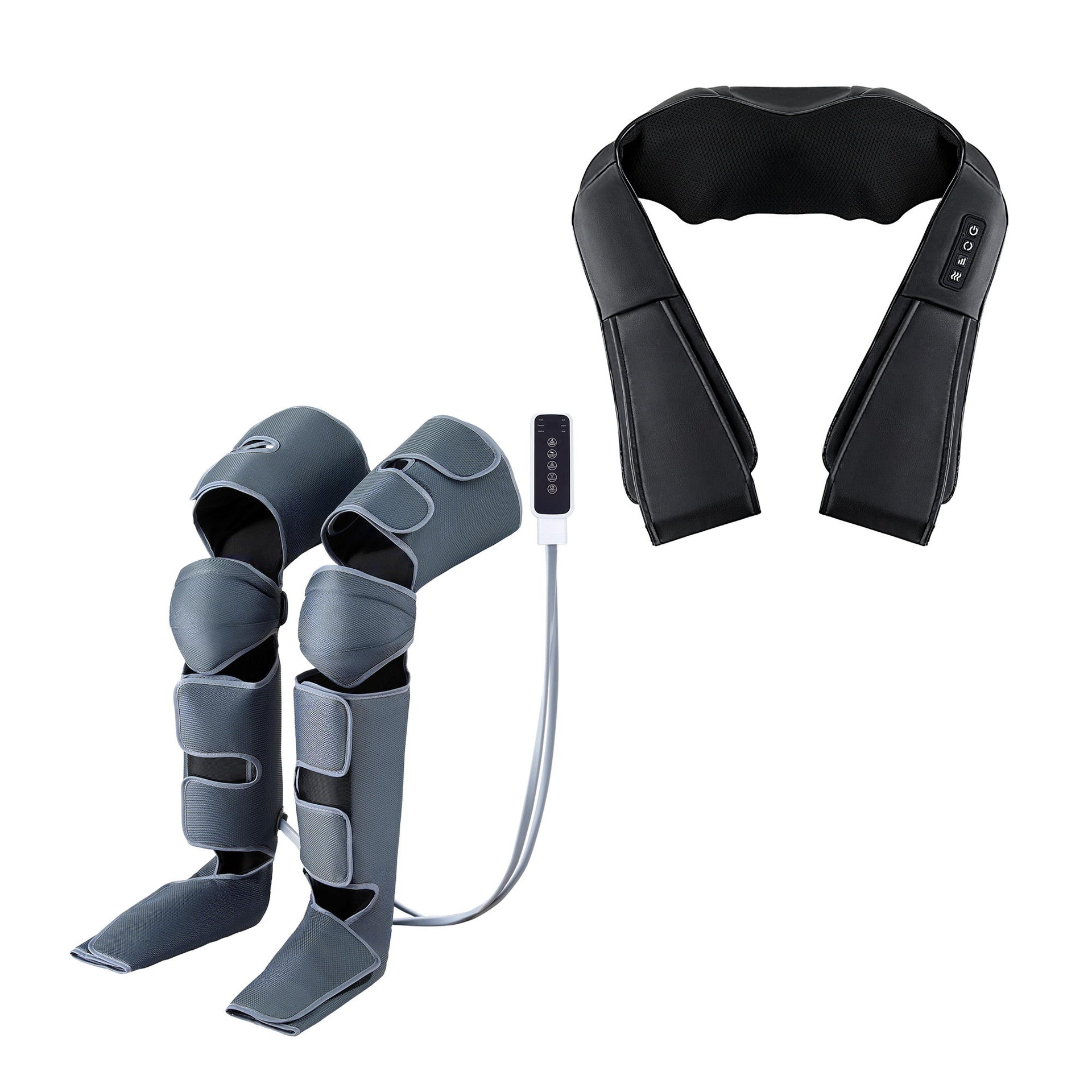 Livemor Electric Leg Foot Massager Air Wrap With Shiatsu Neck Massager Heating Awezingly