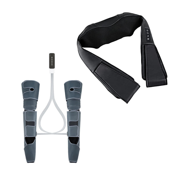 Livemor Electric Leg Foot Massager Air Wrap With Shiatsu Neck Massager Heating Awezingly