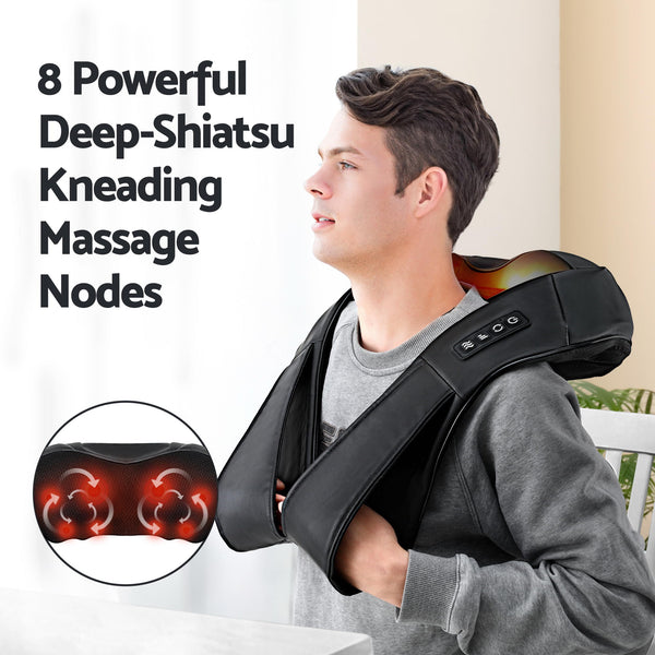 Livemor Electric Leg Foot Massager Air Wrap With Shiatsu Neck Massager Heating Awezingly