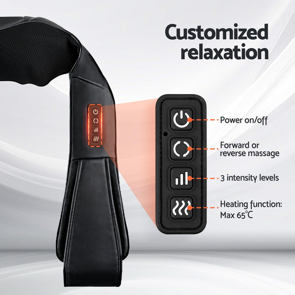 Livemor Electric Leg Foot Massager Air Wrap With Shiatsu Neck Massager Heating Awezingly