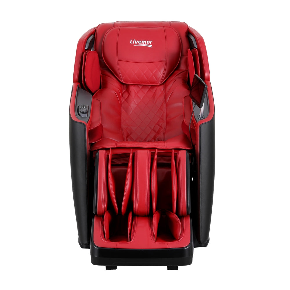 Livemor 4D Massage Chair Electric Recliner Home Massager Red Does Not Apply