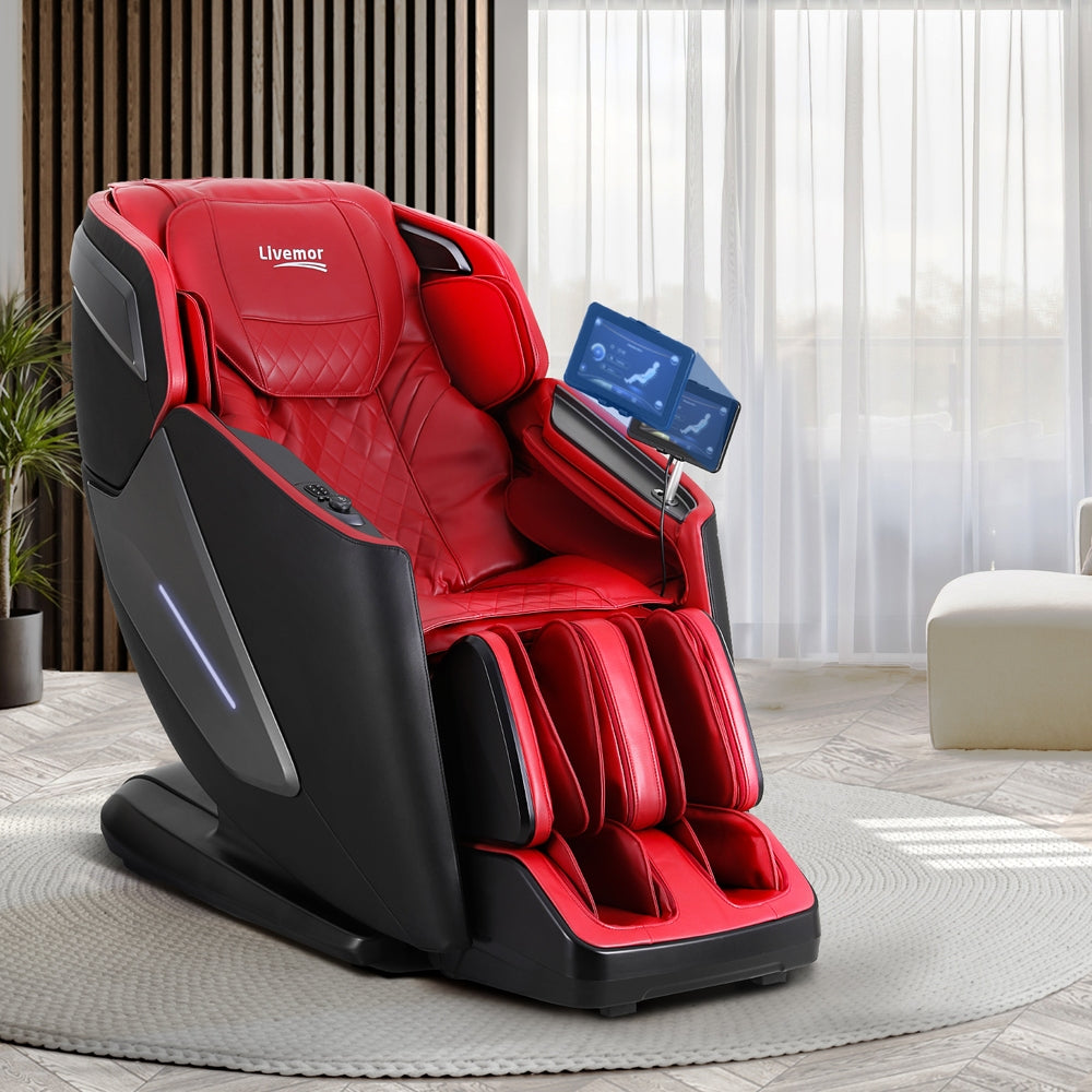 Livemor 4D Massage Chair Electric Recliner Home Massager Red Does Not Apply