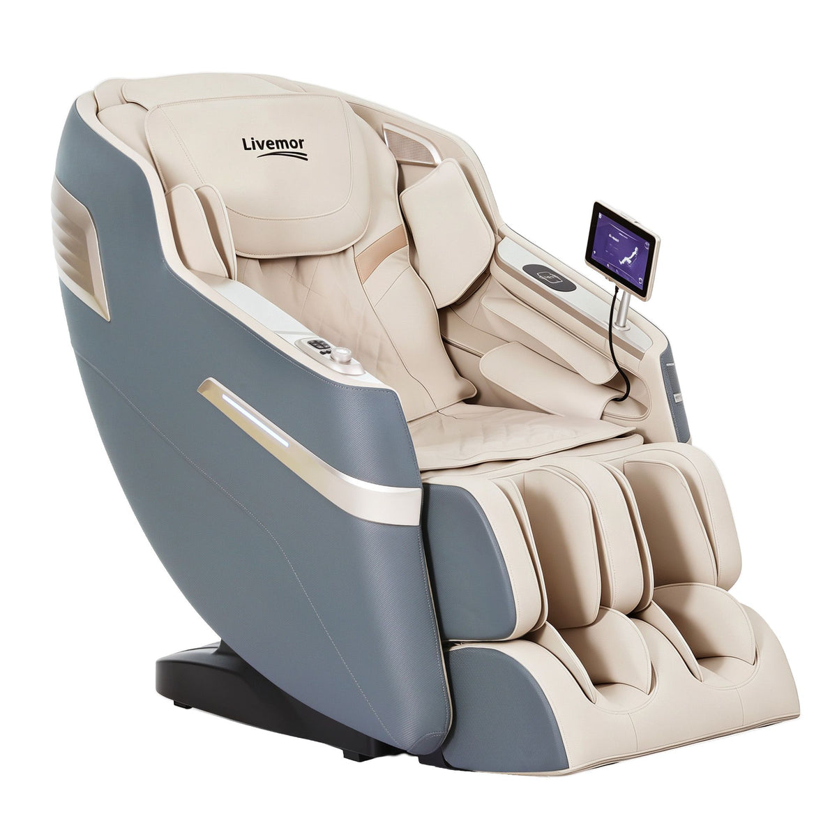 Livemor 4D Massage Chair Electric Recliner Home Massager Gray Sina Livemor