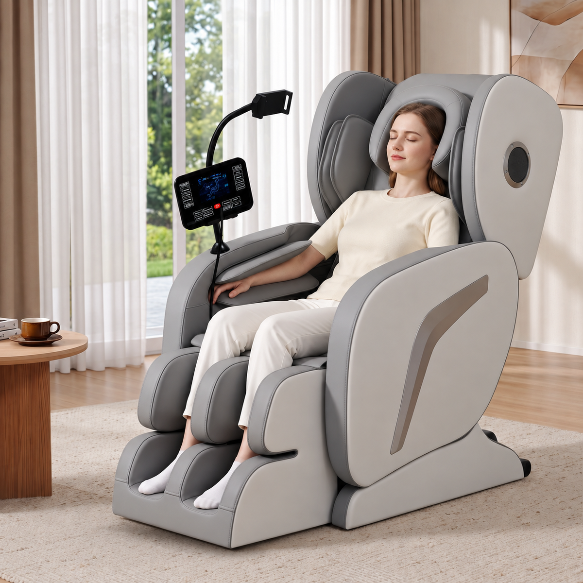 Livemor Full Body Massage Chair VEGA, Foot Roller, Waist & Calf Heat, Recliner, Airbags Compression Awezingly