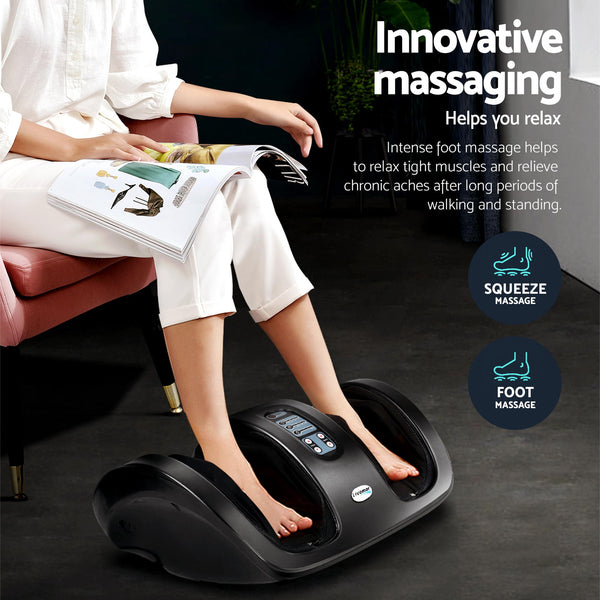 Livemor Full Back Massage Seat Cushion Heating With Kneading Foot Massagers Awezingly