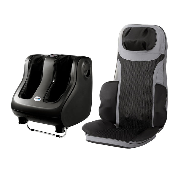 Livemor Full Back Massage Seat Cushion Heating With 360° Foot Massagers Awezingly