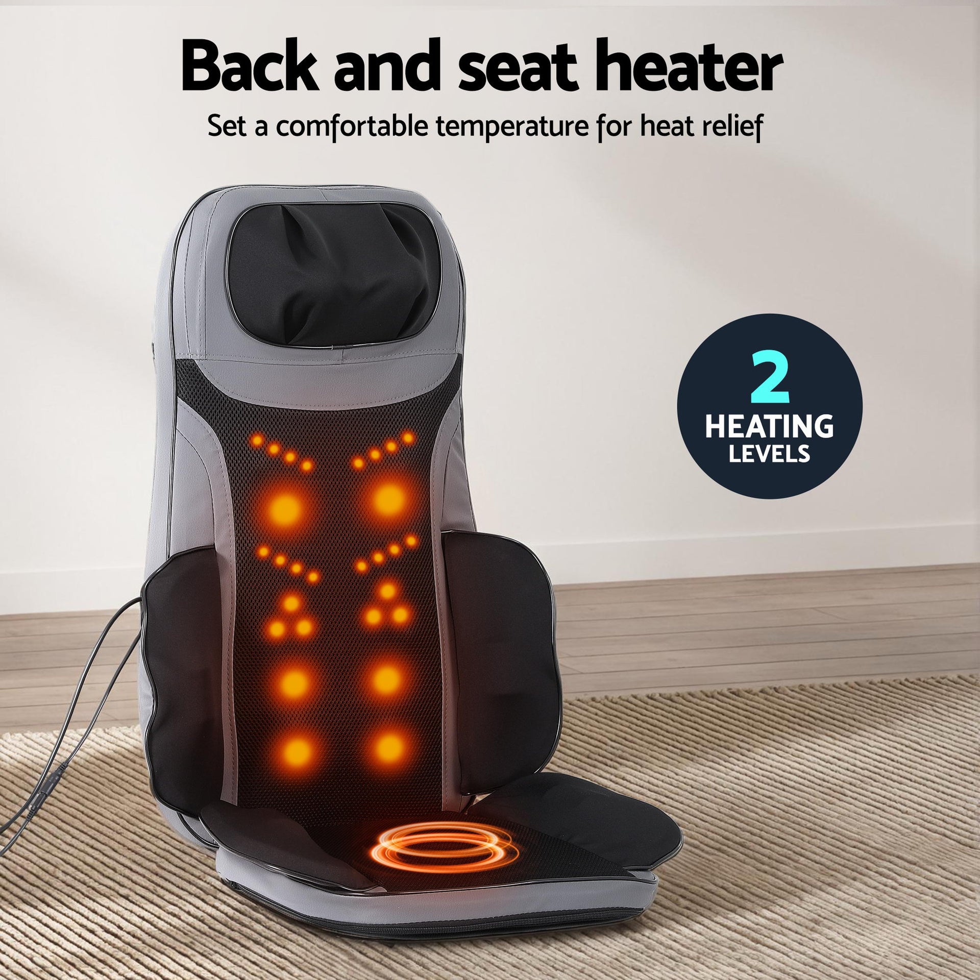 Livemor Full Back Massage Seat Cushion Heating With 360° Foot Massagers Awezingly