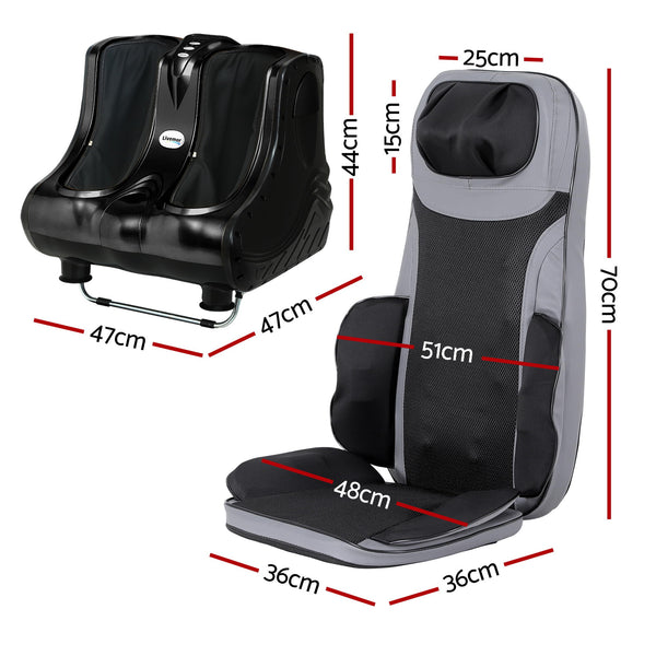 Livemor Massage Cushion Heating Massage Seats With Calf Foot Massager Awezingly