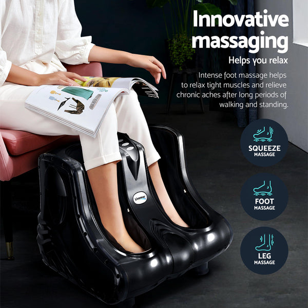 Livemor Massage Cushion Heating Massage Seats With Calf Foot Massager Awezingly