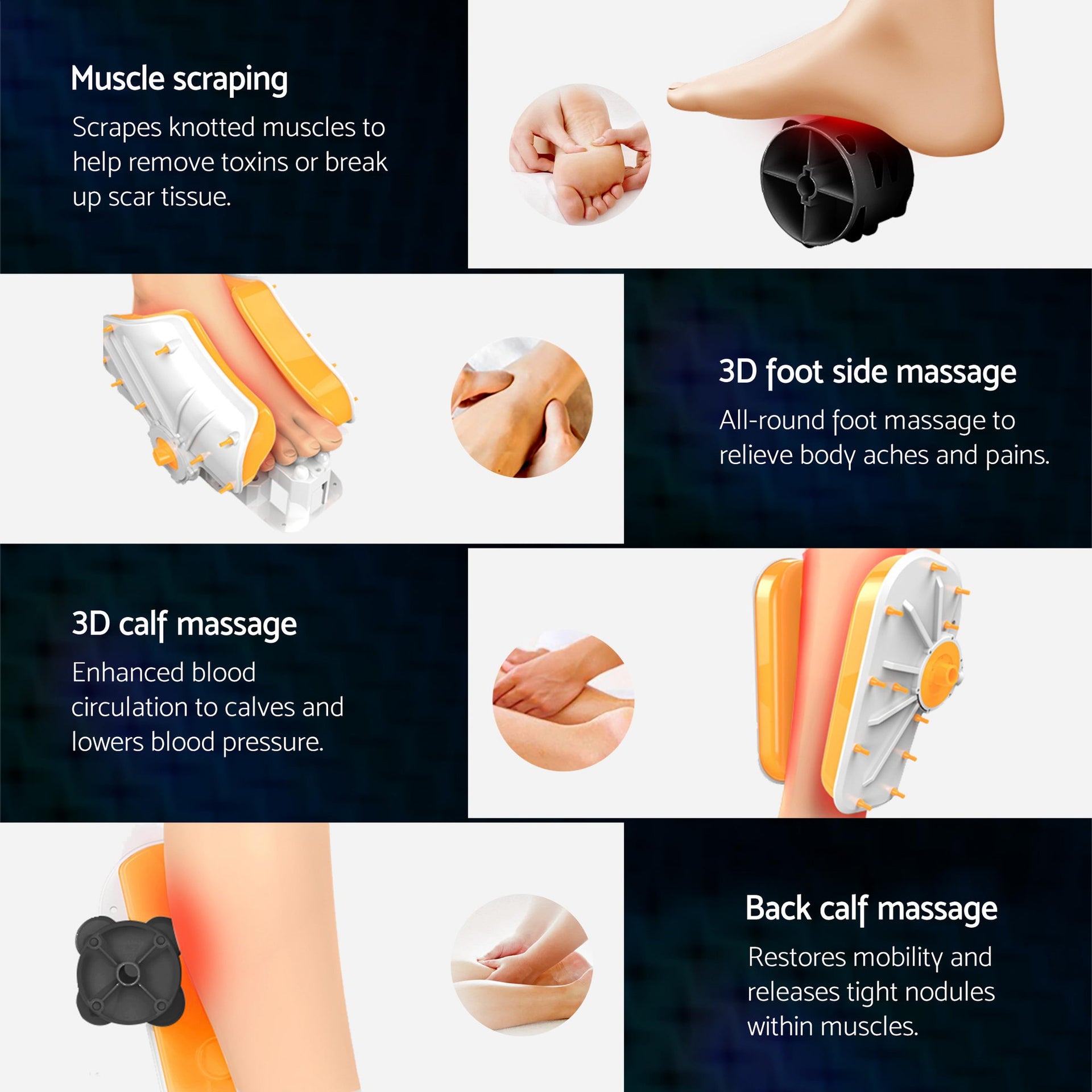 Livemor Massage Cushion Heating Massage Seats With Calf Foot Massager Awezingly