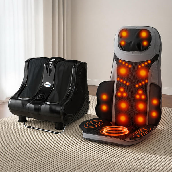 Livemor Massage Cushion Heating Massage Seats With Calf Foot Massager Awezingly