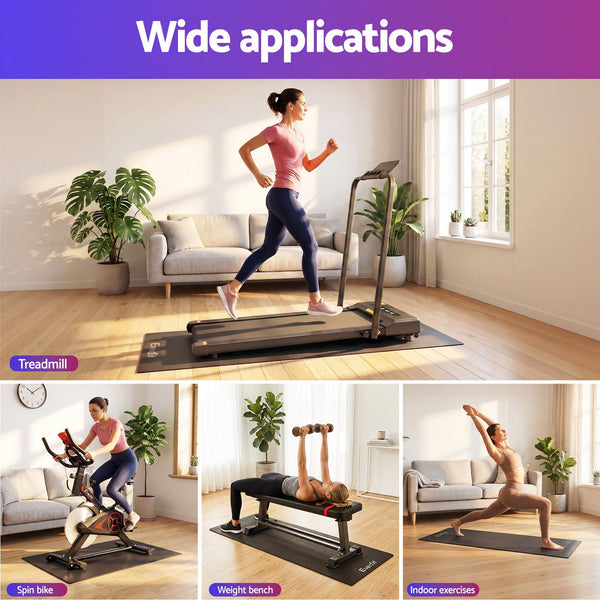 Everfit Exercise Equipment Mat Treadmill Floor Rug Home Gym Fitness Yoga 1.5M Awezingly