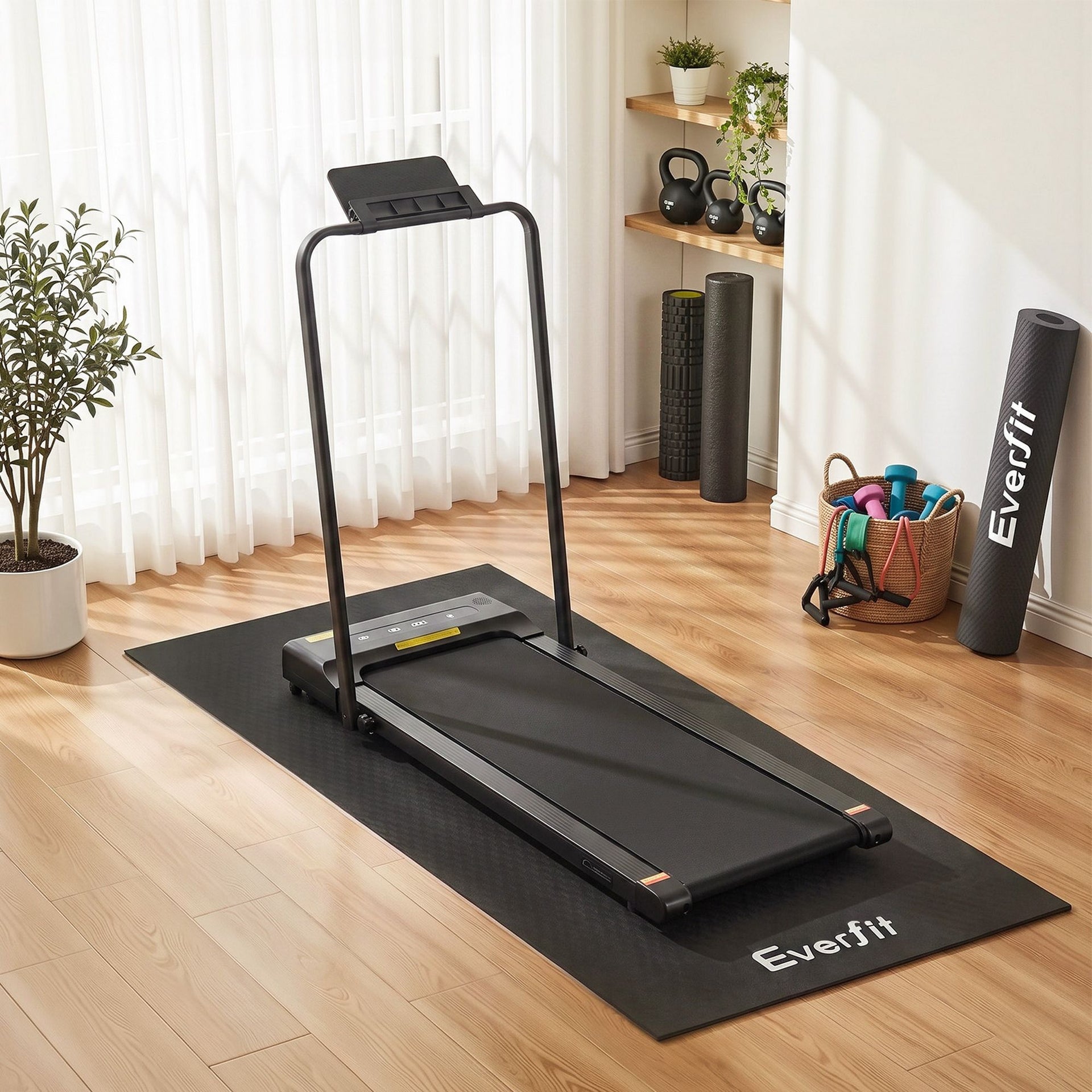 Everfit Exercise Equipment Mat Treadmill Floor Rug Home Gym Fitness Yoga 1.5M Awezingly