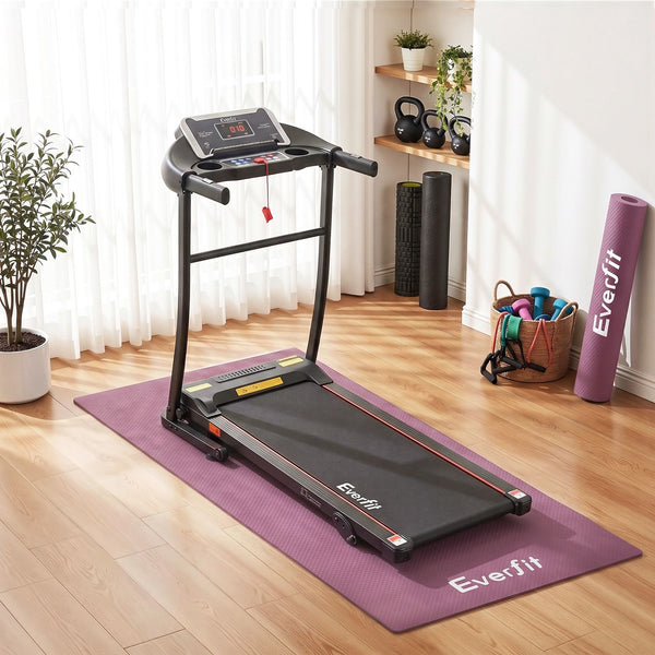 Everfit Exercise Equipment Mat 1.8M Treadmill Floor Rug Home Gym Fitness Purple Awezingly