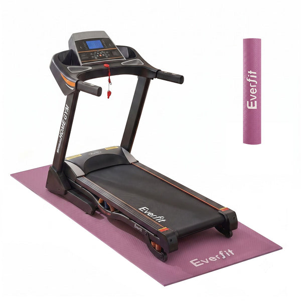Everfit Exercise Equipment Mat 2M Treadmill Floor Rug Home Gym Fitness Purple Awezingly