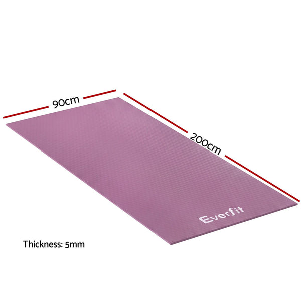 Everfit Exercise Equipment Mat 2M Treadmill Floor Rug Home Gym Fitness Purple Awezingly