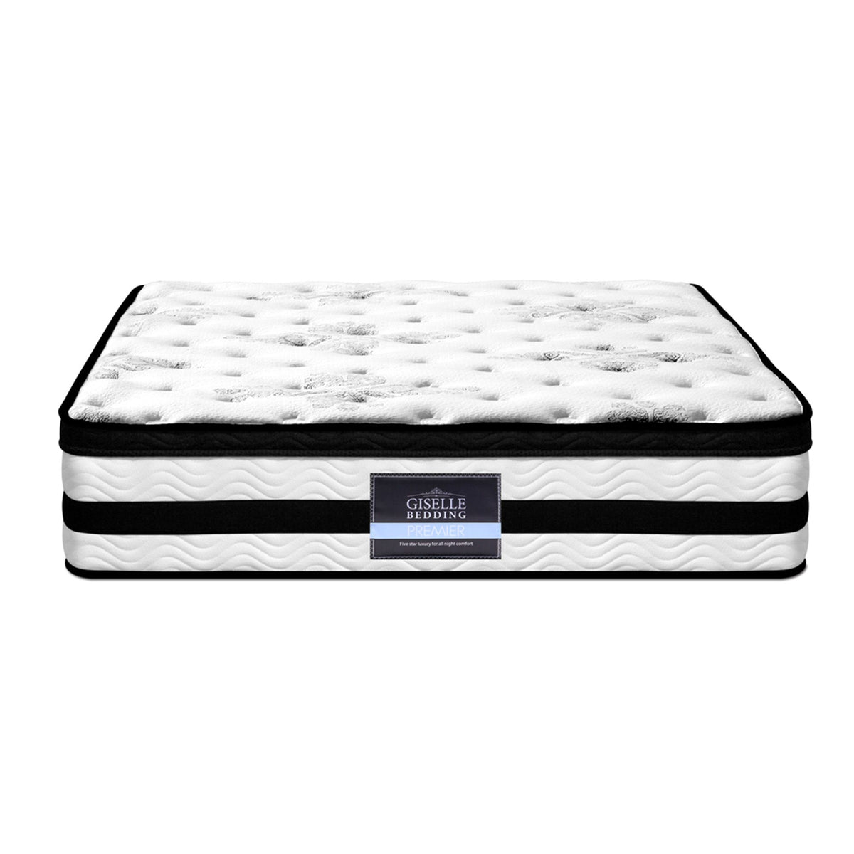 Giselle Bedding Algarve Euro Top Pocket Spring Mattress 34cm Thick Queen Giselle Bedding