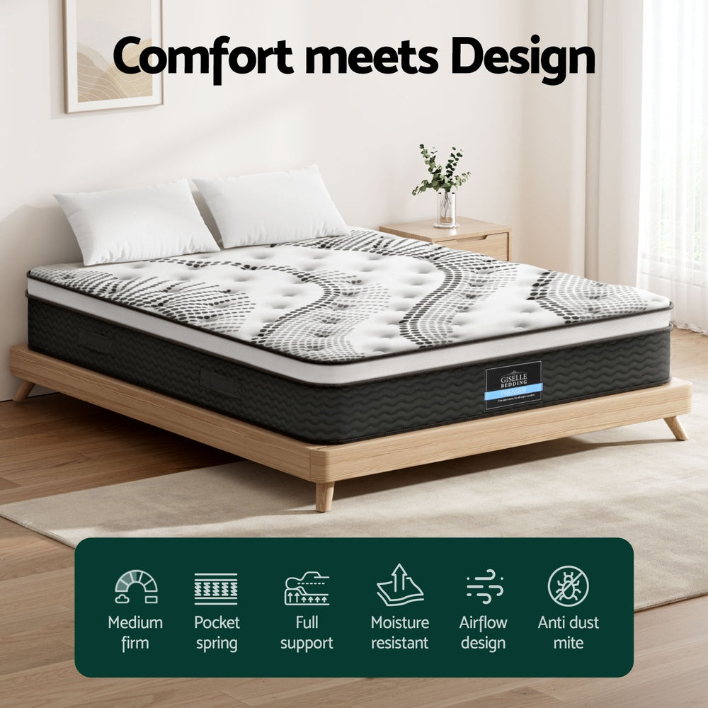 Giselle Bedding 32cm Mattress Euro Top Super King Awezingly
