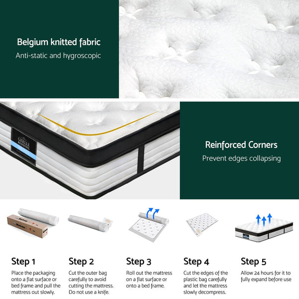 Giselle Bedding 31cm Mattress Euro Top King Single Giselle Bedding