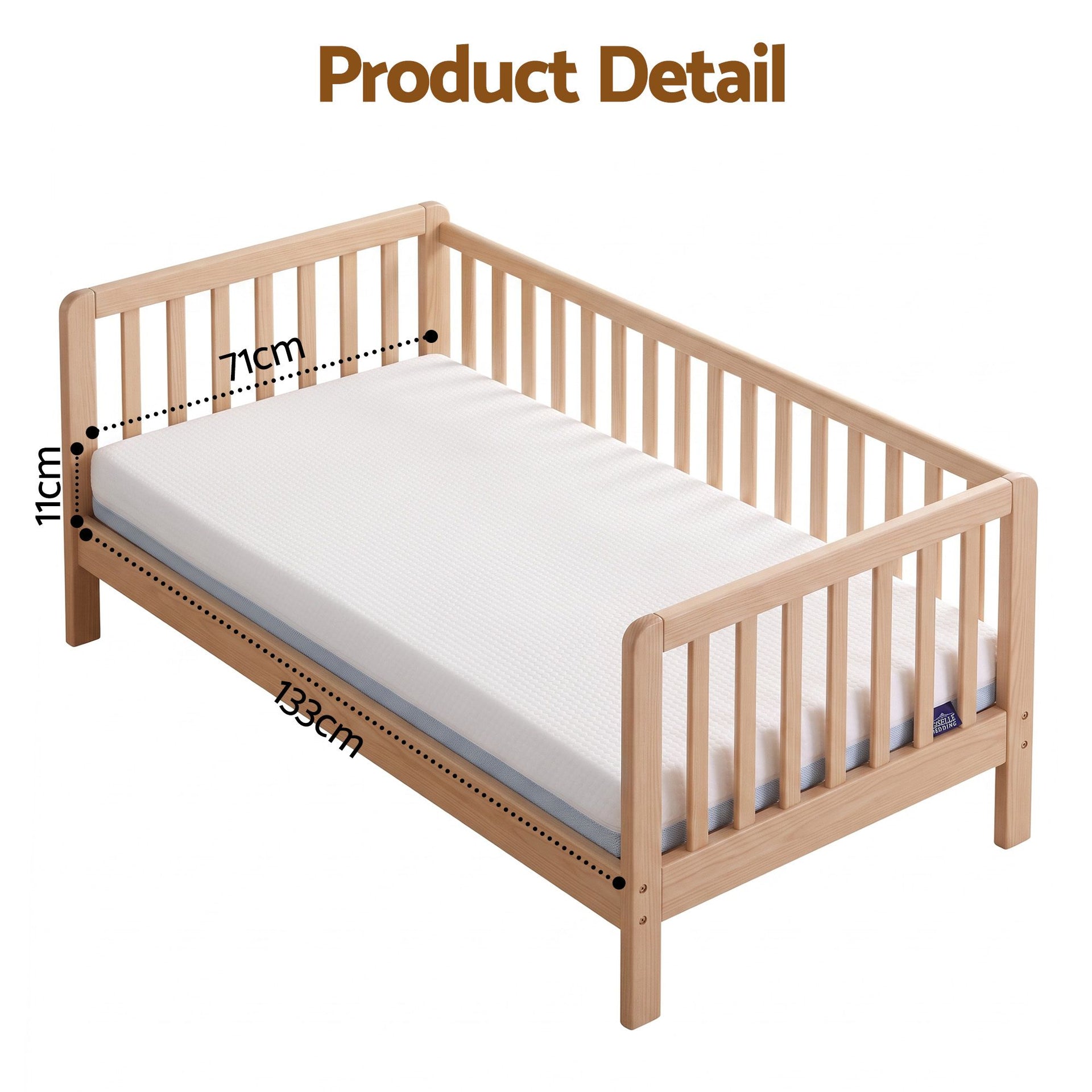 Giselle Bedding Cot Mattress, 11cm Thick Baby Mattress with Tencel Cover Giselle Bedding