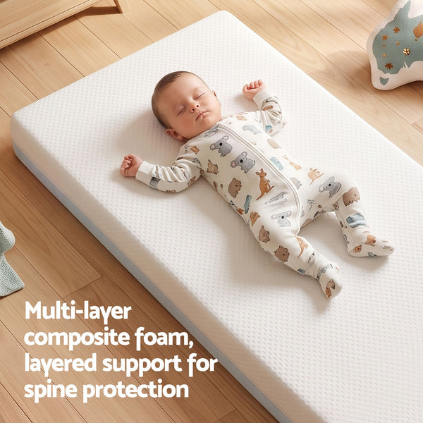 Giselle Bedding 15cm Cot Mattress, 38D Gel Memory Foam Cover Awezingly