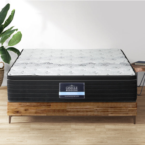 Giselle Bedding Mattress Extra Firm Queen Pocket Spring Foam Super Firm 32cm Giselle Bedding