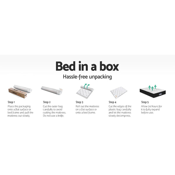 Giselle Bedding Mattress Extra Firm Queen Pocket Spring Foam Super Firm 32cm Giselle Bedding