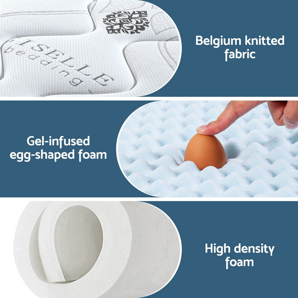 Giselle Bedding Double Mattress 35cm Bed in a Box Pocket Spring Gel Memory Foam Giselle Bedding