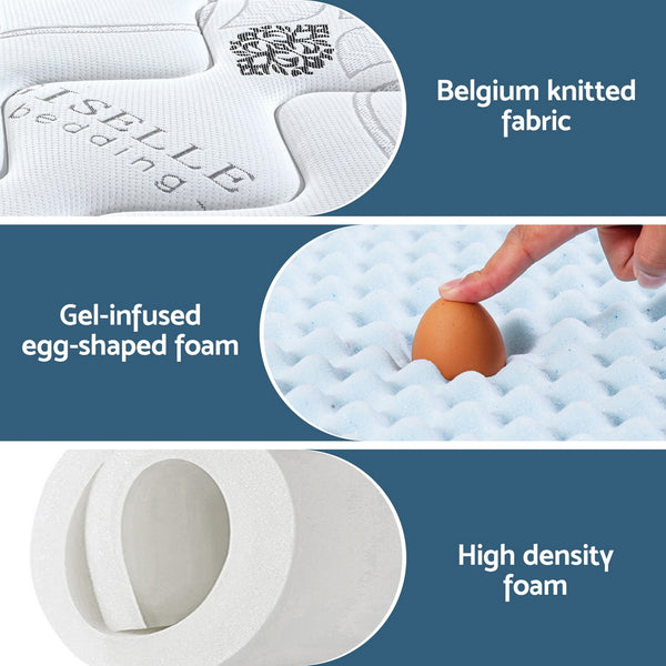 Giselle Bedding Double Mattress 35cm Bed in a Box Pocket Spring Gel Memory Foam Giselle Bedding