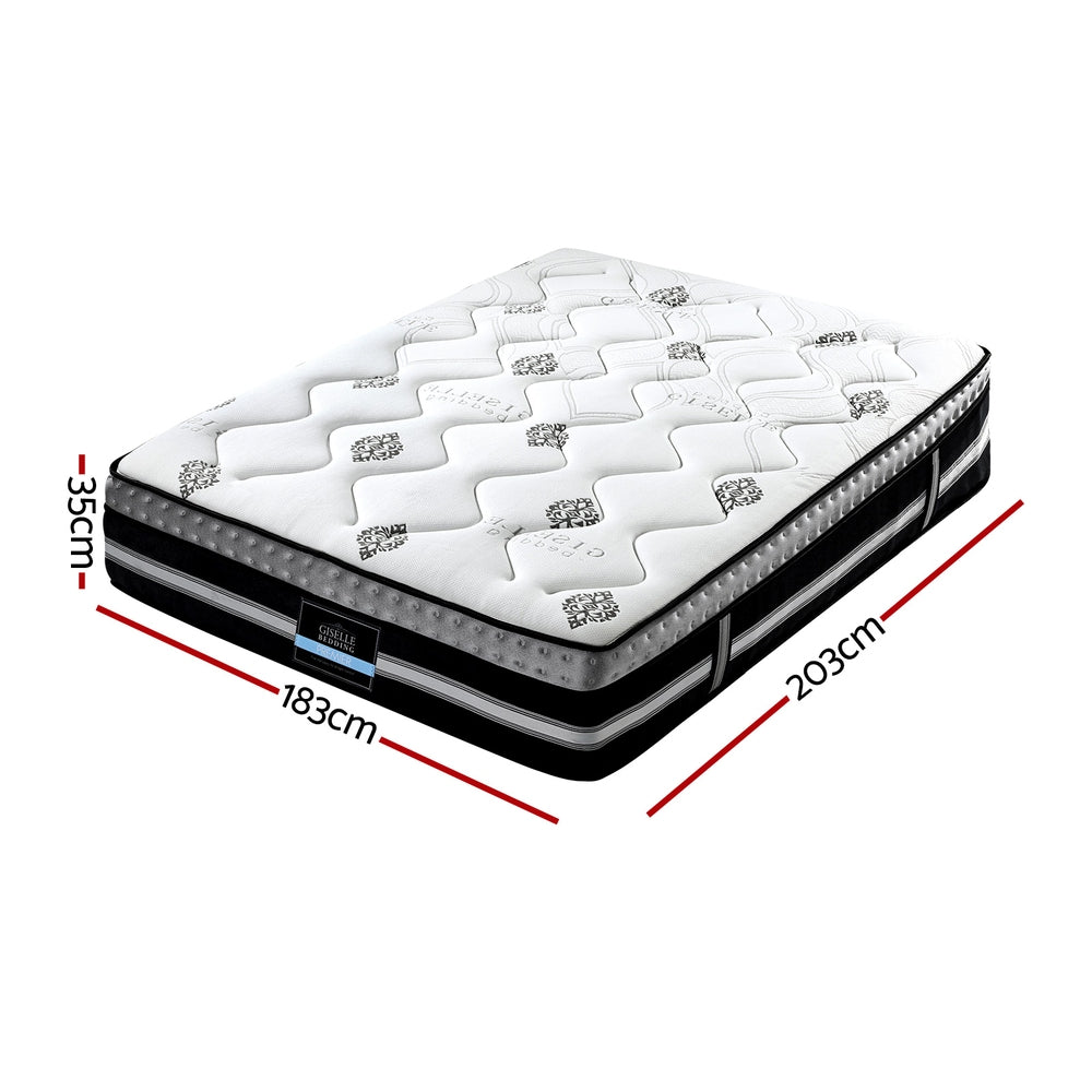 Giselle Bedding King Mattress 35cm Bed in a Box Pocket Spring Gel Memory Foam Giselle Bedding