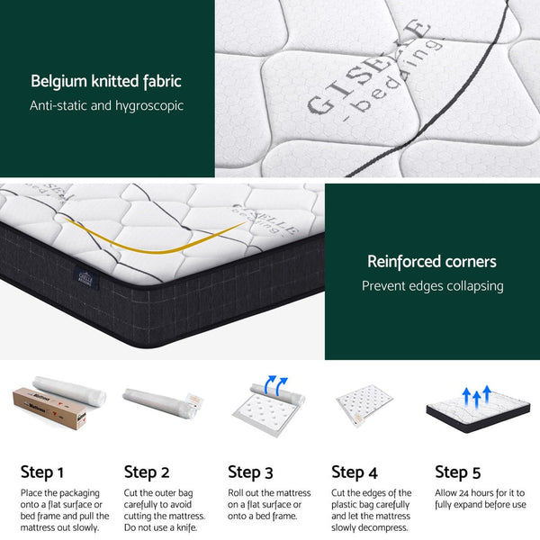 Giselle Bedding 16cm Mattress Medium Firm King Giselle Bedding