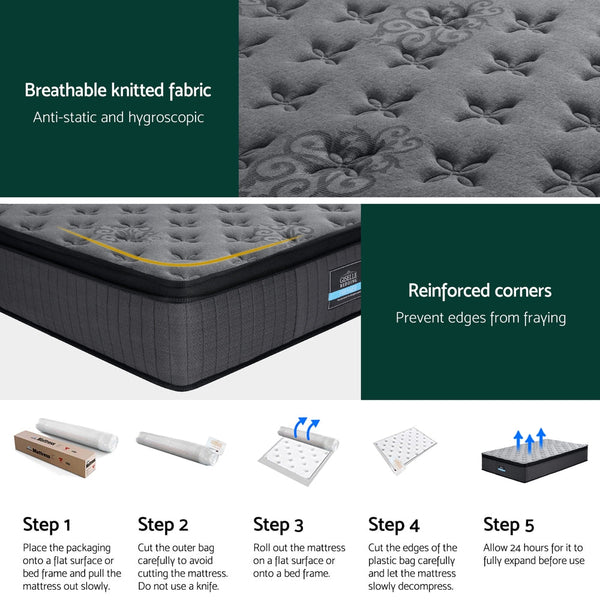 Bed Mattress Giselle 34cm King Single Giselle Bedding