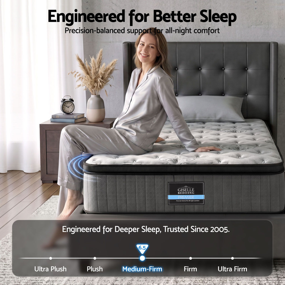 Bed Mattress Giselle 34cm Single Giselle Bedding
