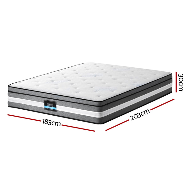 Giselle Bedding 30cm Mattress Gel Foam Pocket Spring King Giselle Bedding