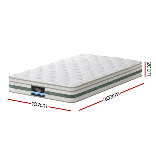 20cm Giselle Mattress King Single Green Tea Mattresses Giselle Bedding