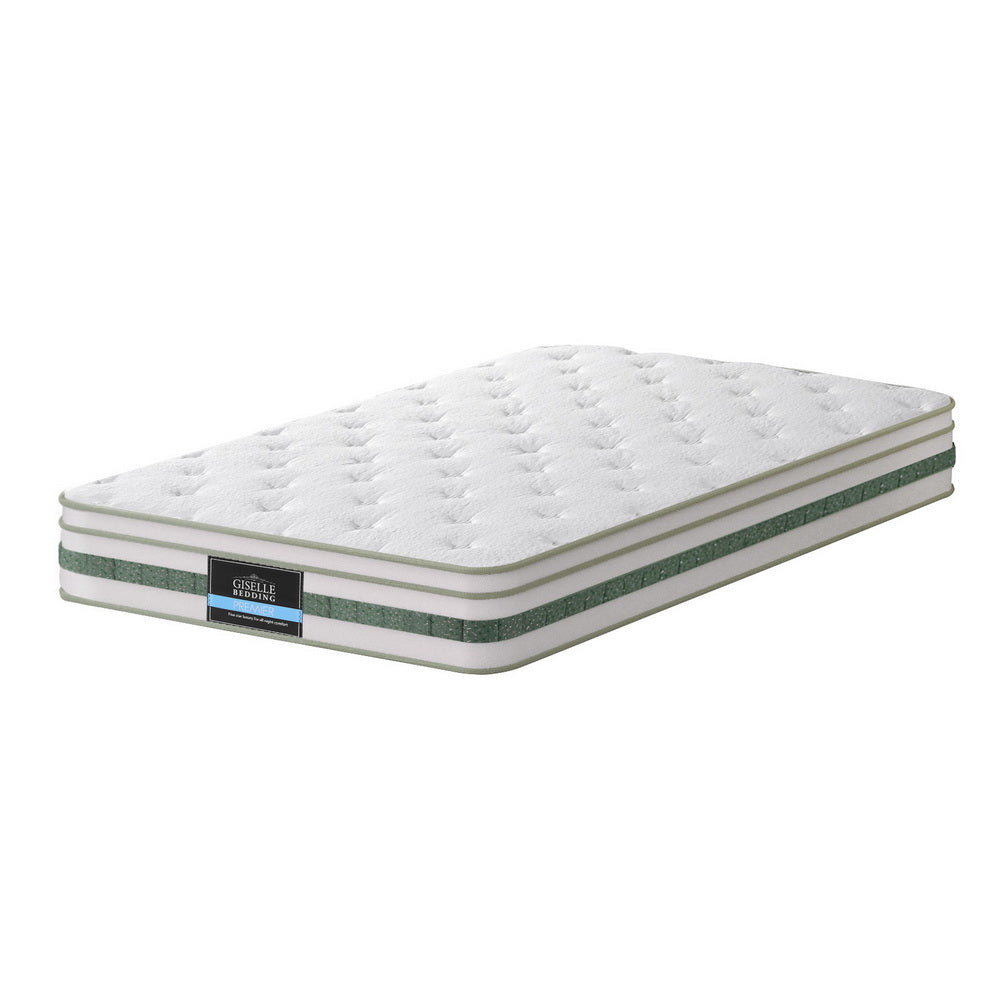20cm Giselle Mattress Single Green Tea Mattresses Giselle Bedding