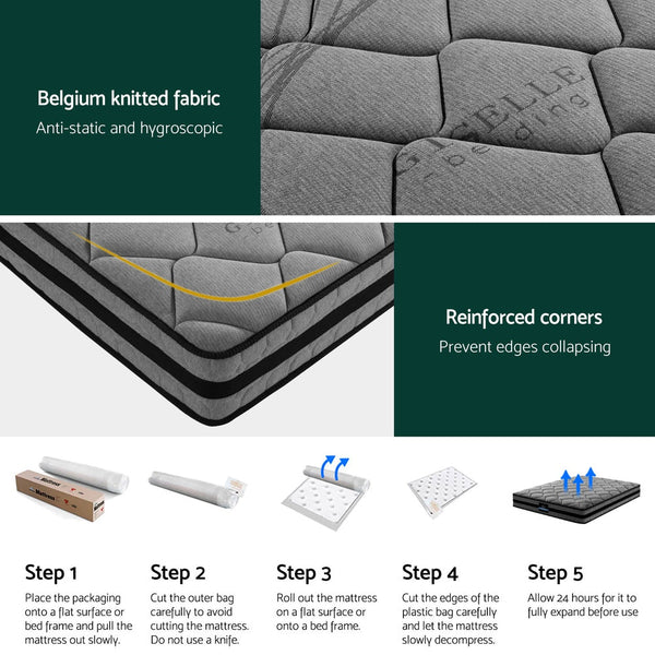 Giselle Bedding 22cm Mattress Medium Firm King Giselle Bedding