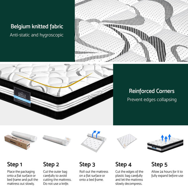 Giselle Bedding 30cm Mattress Medium Firm King Single Giselle Bedding