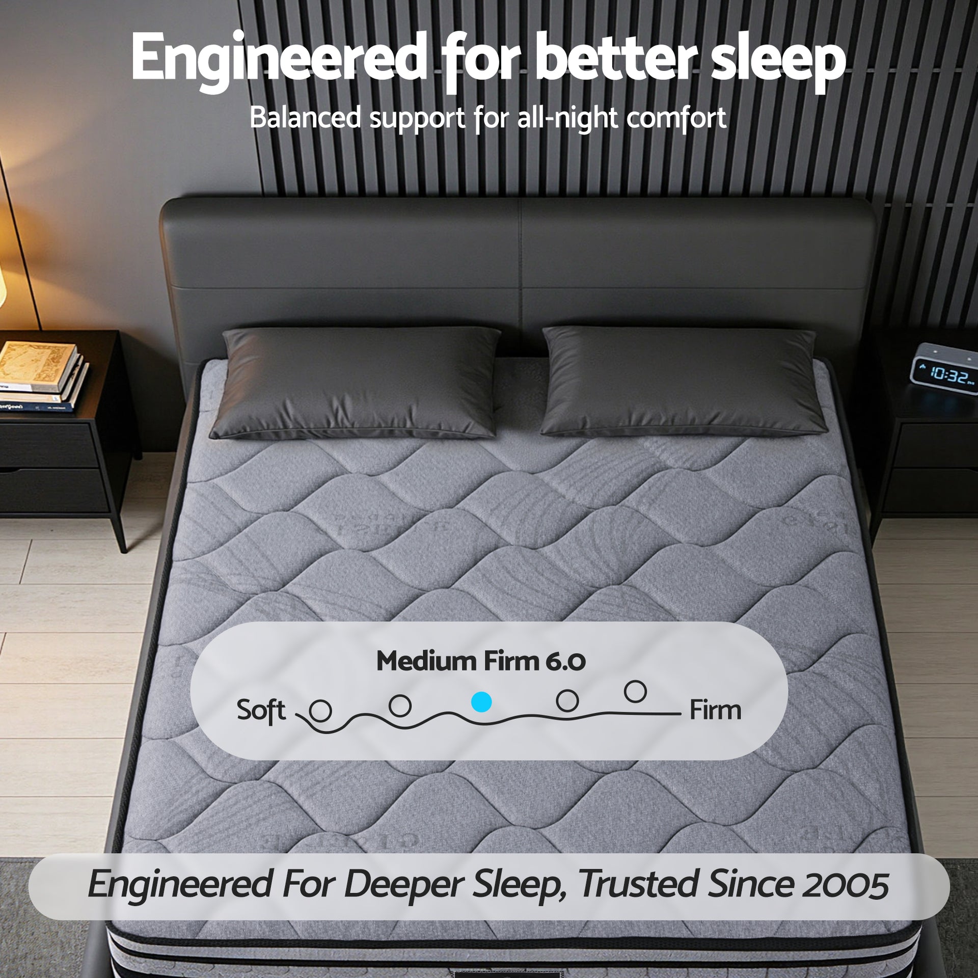 Giselle Bedding 34cm King Mattress Hybrid, Pocket Spring Bed Mattress Awezingly