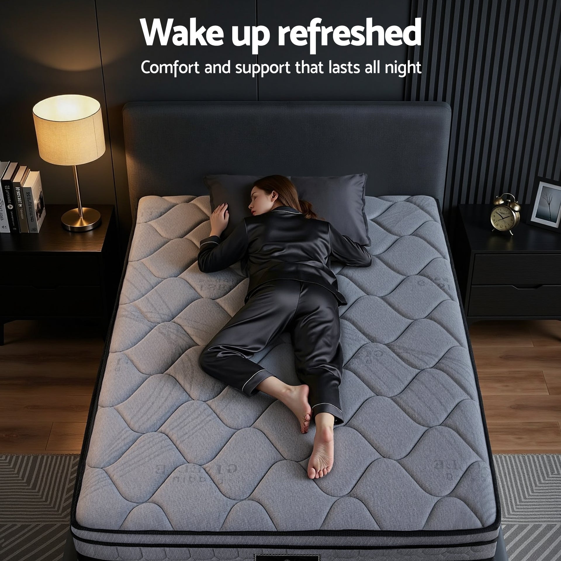 Giselle Bedding 34cm King Single Mattress Hybrid, Pocket Spring Bed Mattress Awezingly