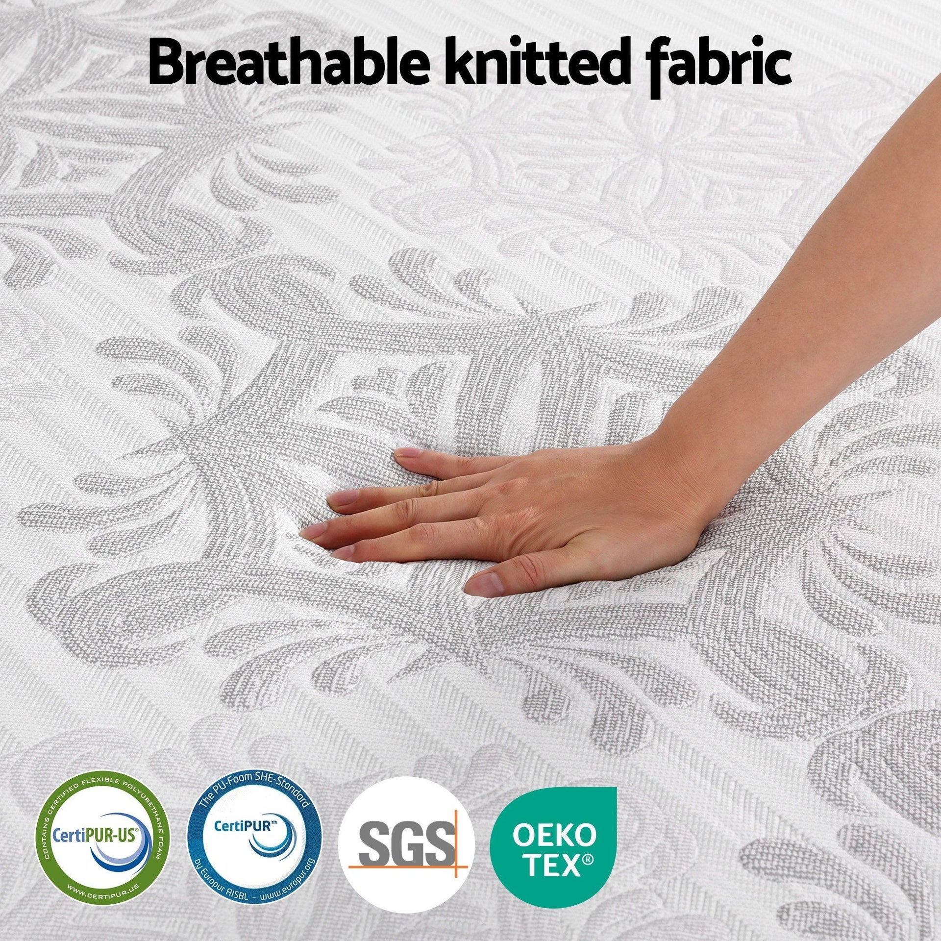 Giselle Bedding King Mattress 37cm 4-in-1 Adjustable Firmness Cooling Gel Memory Foam Dual-Zone Flippable for Couples Awezingly