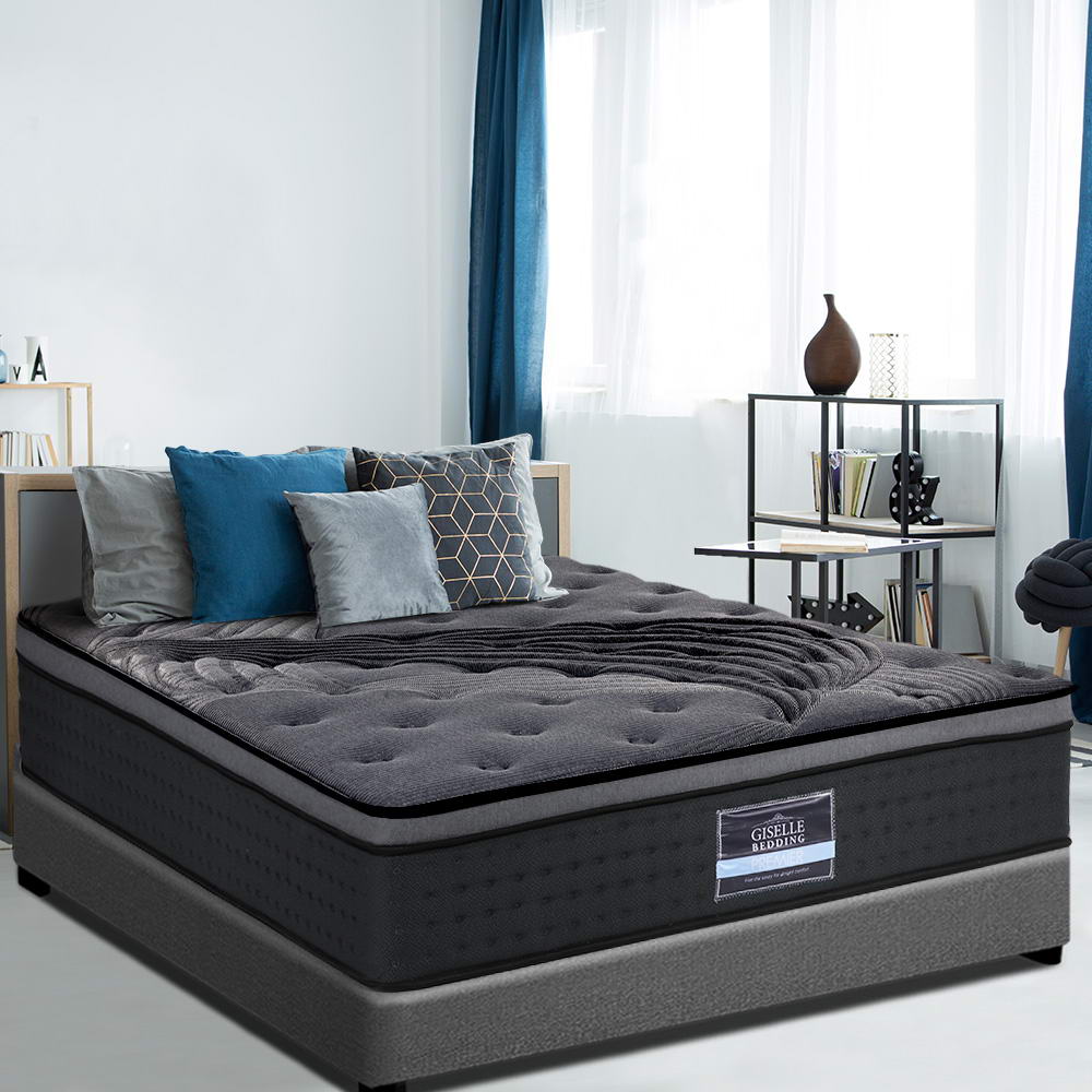 Giselle Bedding Alanya Euro Top Pocket Spring Mattress 34cm Thick – Single Giselle Bedding