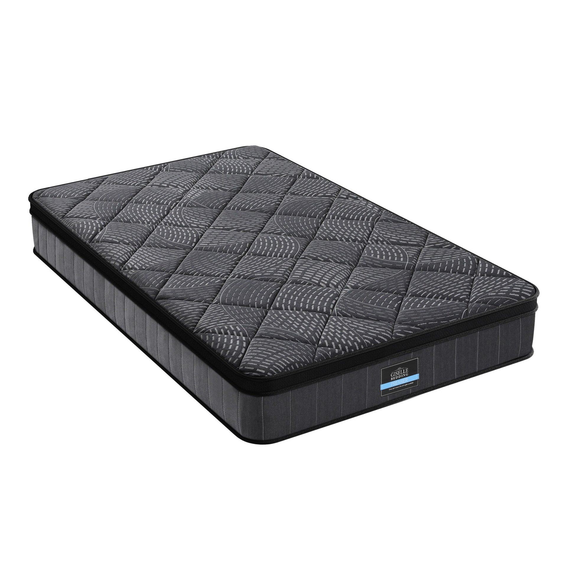 Giselle Bedding King Single Mattress 25cm Pocket Spring Latex Euro Top Medium Firm Bed Awezingly