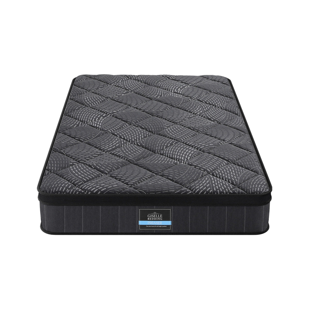 Giselle Bedding Single Mattress 25cm Pocket Spring Latex Euro Top Medium Firm Bed Awezingly