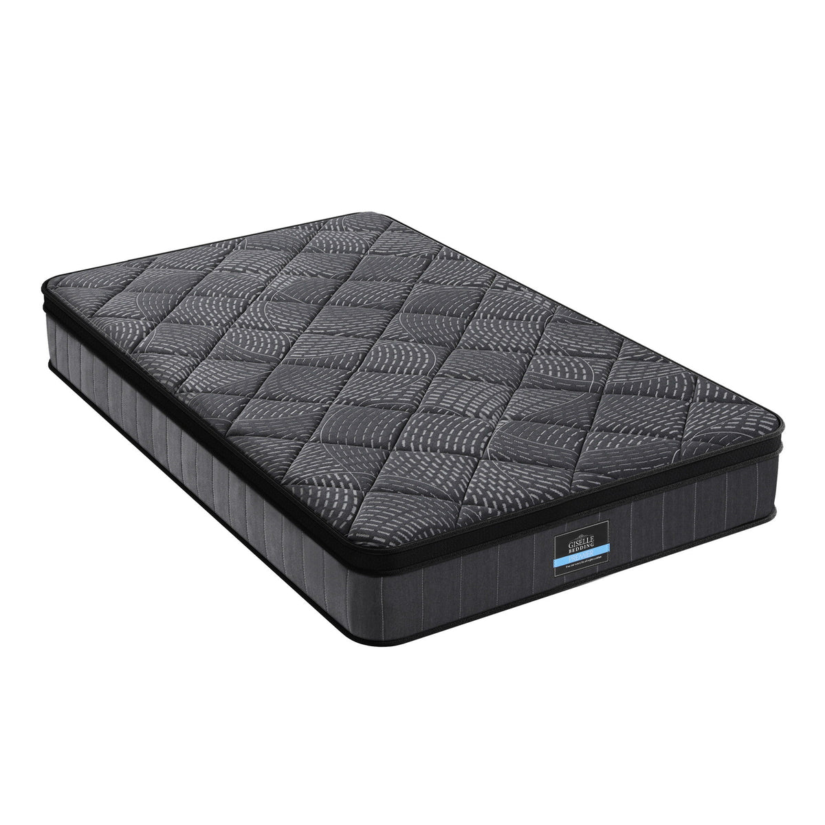 Giselle Bedding Single Mattress 25cm Pocket Spring Latex Euro Top Medium Firm Bed Awezingly