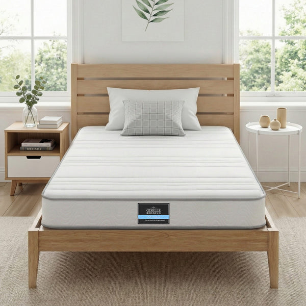 Giselle King Single Mattress 20cm with Reinforced Edge Support Egg-Crate Foam Awezingly