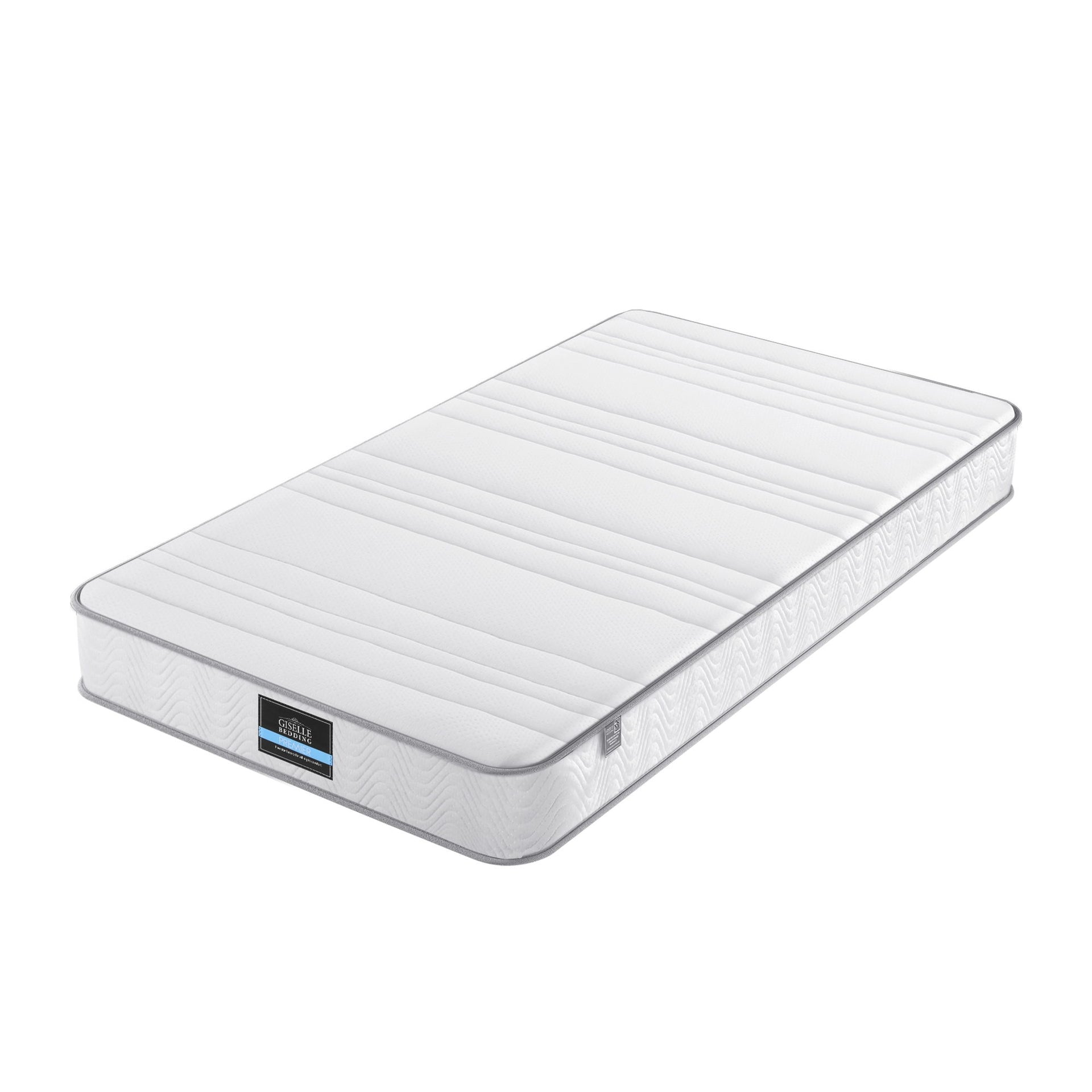 Giselle Single Mattress 20cm with Reinforced Edge Support Egg-Crate Foam Awezingly
