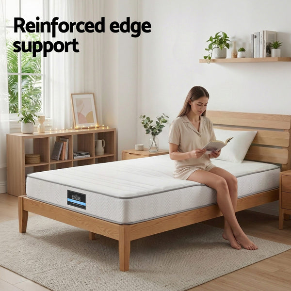 Giselle Single Mattress 20cm with Reinforced Edge Support Egg-Crate Foam Awezingly