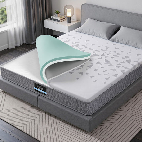Giselle Bedding Double Mattress 23cm Pocket Spring Mattress with Adjustable Firmness Reversible Foam Layer for Medium Firm & Firm Support Motion Isolation Bedroom Bed Giselle Bedding